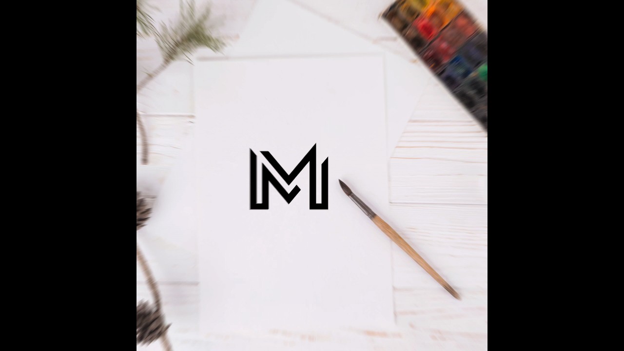 Letter M Logo design in illustrator #shorts #ytshorts #monogramlogo