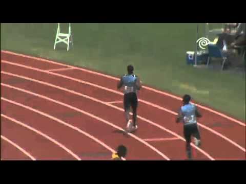 Jaron Alexander of Grandview breaks the Boys MSHSAA Class 3 100M Dash in 2012 MSHSAA Track