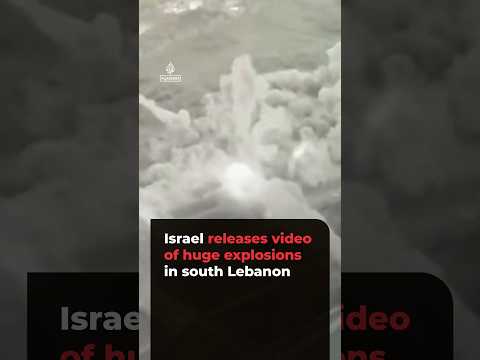 Israel releases video of huge detonations in Lebanon