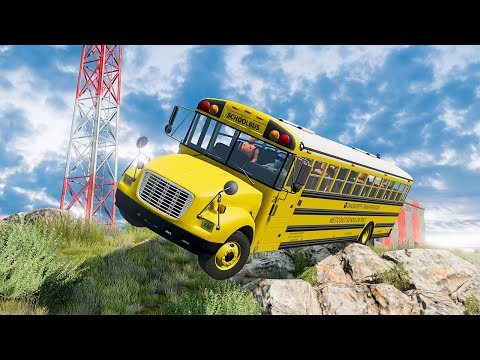 Cars vs Cliff Roads #100 - BeamNG DRIVE | SmashChan