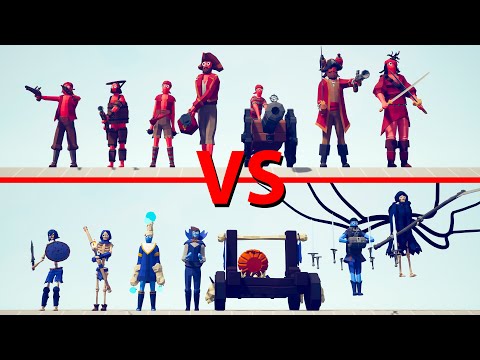 PIRATE TEAM vs SPOOKY TEAM - Totally Accurate Battle Simulator TABS