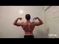 More back posing. Double back biceps