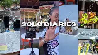 solo diaries : taking myself to brunch, ranting, new school reveal, ice cream, park etc.