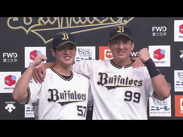 バファローズ・山田投手・杉本選手ヒーローインタビュー 6/22 B-F