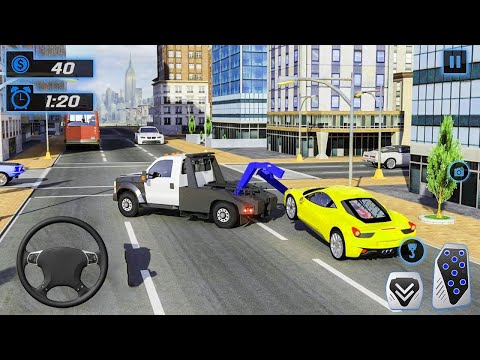 US Police Tow Truck Transport - Taking The Vehicles To The Police Station | Android Gameplay