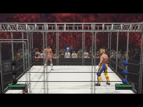 WWE 2K23 Rocky Vs Logan Paul Steel Cage Dream Match