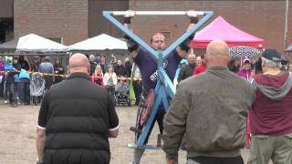 preview picture of video 'Sveriges Starkaste Man 2014 kval Ockelbo +105kg Vikingpress 150kg'