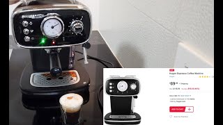 Kogan Espresso Coffee Machine Unboxing Testing