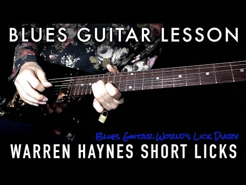 [TAB & SLOW] Warren Haynes Blues Licks in G - Blues Guitar Lesson | #259