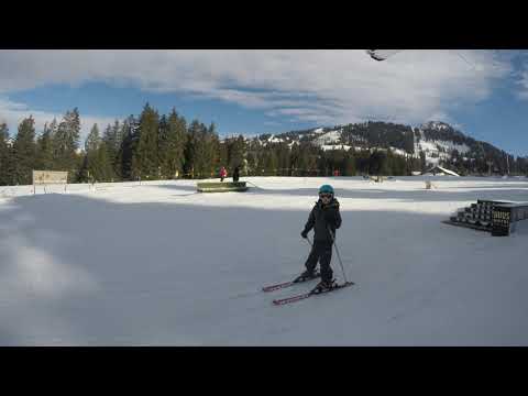 Gstaad snow park stairs