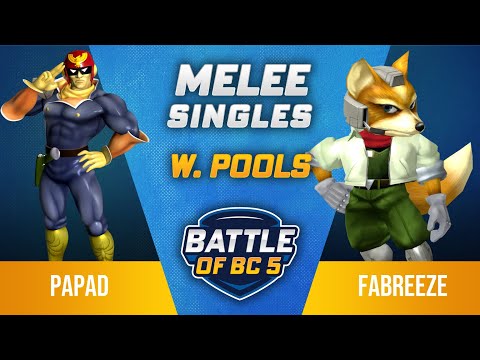PapaD (Captain Falcon) vs Fabreeze (Fox) - Melee Singles Winners Pools - Battle of BC 5