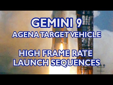 GEMINI 9 GATV High Frame Rate Launch Sequences [HD] (1966-05-17) - Agena Target Vehicle