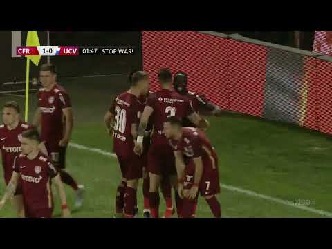 GOOOL! CFR Cluj - CSU Craiova 1-0. Boateng deschide scorul, dintr-o poziție de ofsaid nesemnalizată