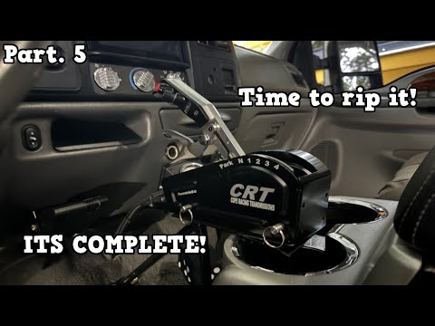 4R100 FULL MANUAL VALVE BODY TRANSMISSION BUILD PART. 5 - Installing Shifter, Wiring TRANS BRAKE