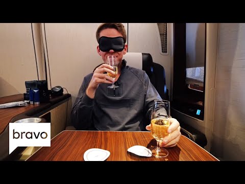 First-Class Airplane Games: A Blindfolded Champagne Taste Test | Jet Set's The Upgrade | Bravo