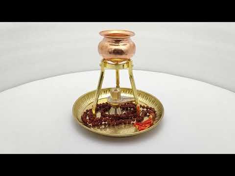 Brass Shivling Abhishek Stand with Copper Jaldhari video
