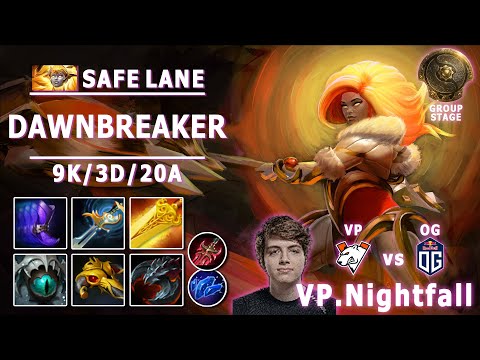 TI 10 | VP.Nightfall Dawnbreaker Carry | VP vs OG | Group Stage | The International Player View