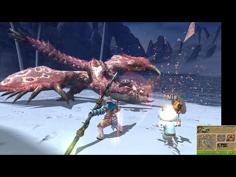 MH4U 60fps on Citra - Checking Dunes night time upscaled textures + Pink Rathian