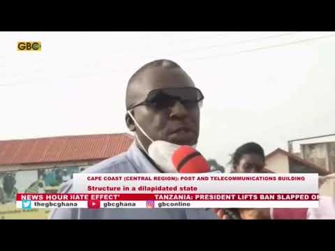 Cape Coast: Post and Telecommunication building rots away