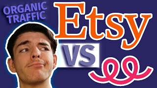 Better Organic Traffic With Etsy - ETSY vs TEESPRING - (Print On Demand Journey Update)