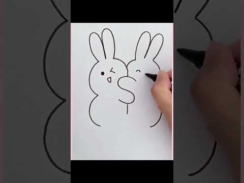How to draw two cute teddy bears step by step 🧸#youtube #youtubeshorts #ytshorts #shorts