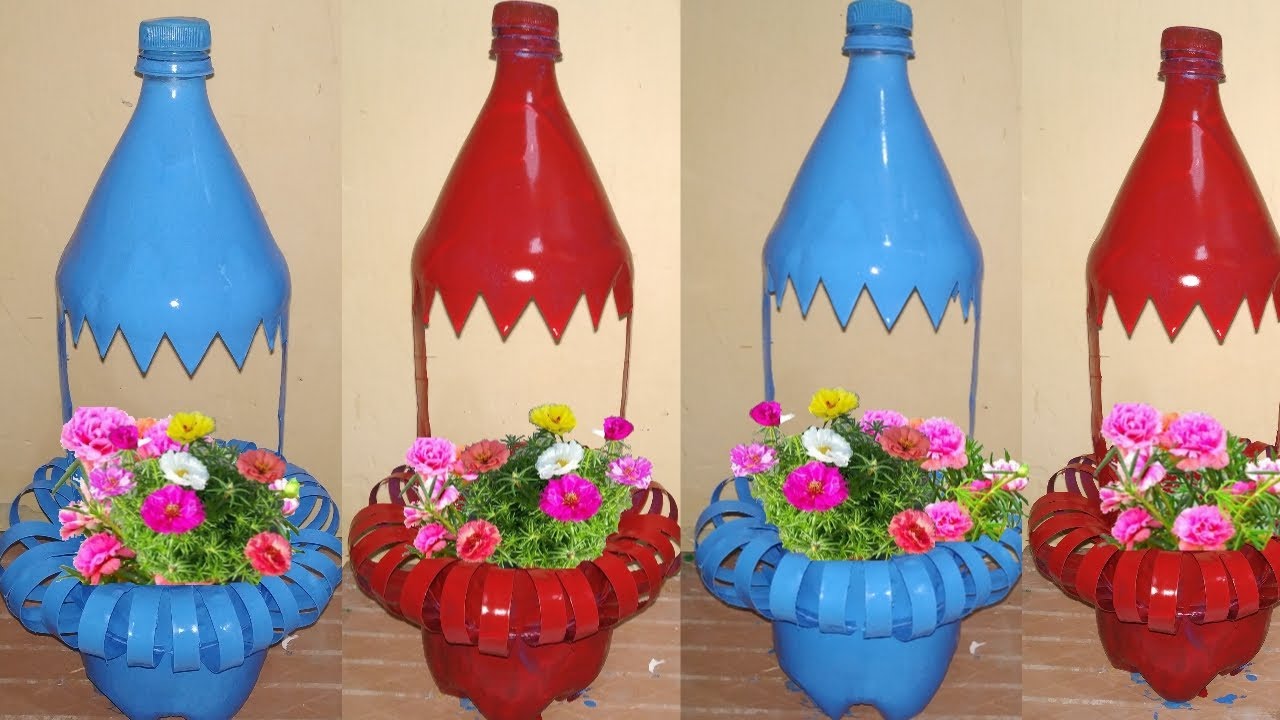 Putar video the ideas of recycling plastic bottle to make beautiful flower pots at home | plastic bottle pots sekarang the ideas of recycling plastic bottle to make beautiful flower pots at home | plastic bottle pots