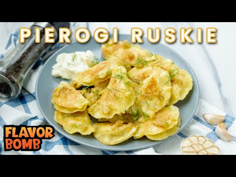 Polish Pierogi Ruskie with Potatoes and Cheese