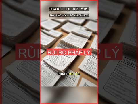 [Lưu ý] Phat den 8 trieu dong vi sai pham hoa don don #Shorts
