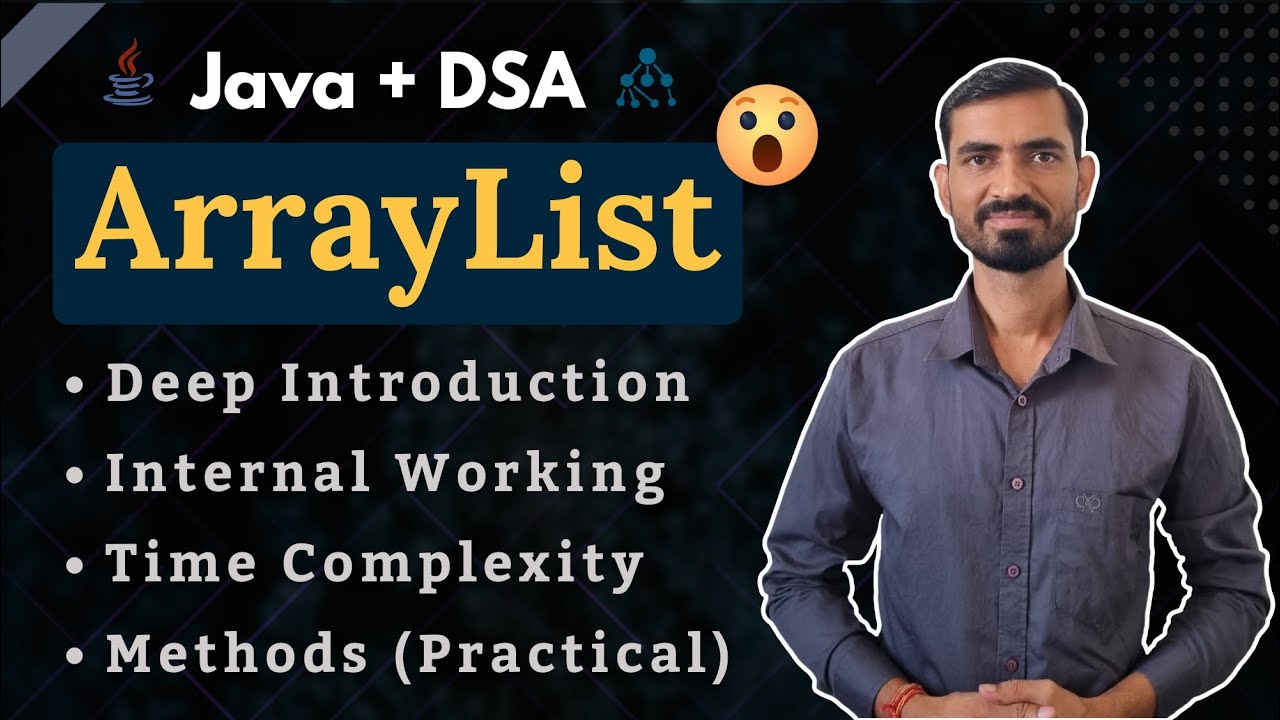 ArrayList in Java | 🚀 DSA Tutorial (Working, Time Complexity, Methods)