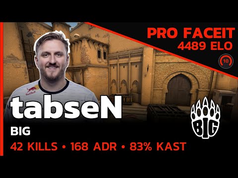 tabseN BIG with 42 kills!🔥 (MIRAGE) FACEIT LVL 10 / CSGO POV / Sep 18, 2023