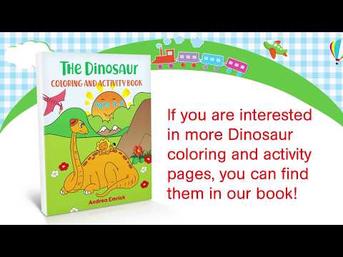 The Dinosaur Coloring and Activity Book (Coloring page 4) | Hula Hula