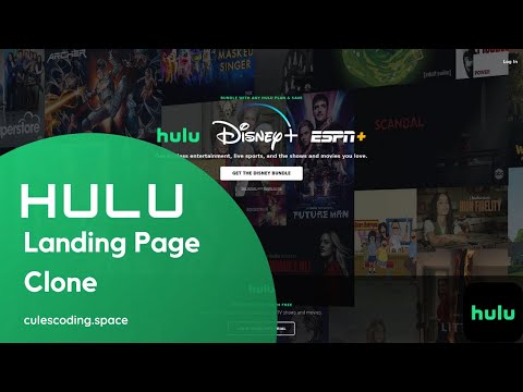 Build a Hulu Landing Page Clone with HTML, CSS & JAVASCRIPT
