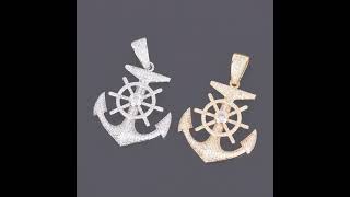 Stylish Men's Anchor Cross Pendant Necklaces – A Nautical Hip Hop Statement