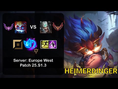 Heimerdinger Top vs Tryndamere - EUW Master - Patch 25.S1.3