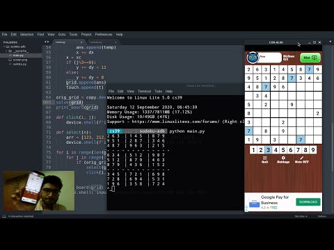 Android Sudoku Solver Using Adb Python
