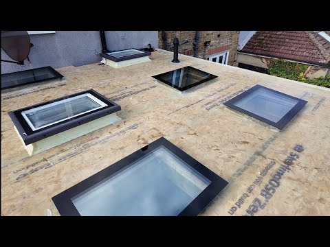 Completing the installation of 6 skylights - London Extension build