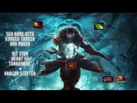 Kunkka tanker and nuker 1st item Heart of Tarrasque mix Dragon scepter [Quang Dinh Dota 2]