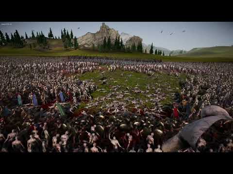 100 000 ZOMBIES VS 300 SPARTANS, 1000 ARCHERS AND 100 CATAPULTS