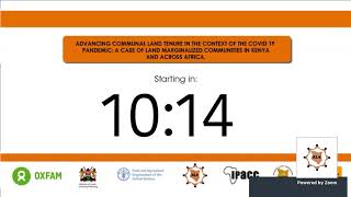 Webinar: Advancing Communal Land Tenure in the Context of the Covid-19 Pandemic