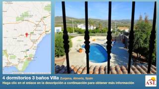 preview picture of video '4 dormitorios 3 baños Villa se Vende en Zurgena, Almeria, Spain'