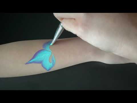 Kinderschminken Armdesign quick Tutorial Anleitung Blumen Muster