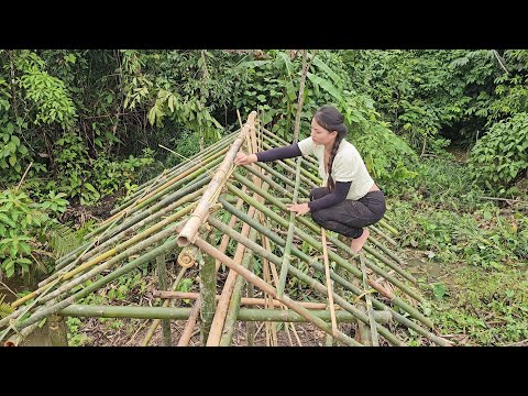 Full Video: 500 Days Construction Journey - Young Girl Builds Dream Bamboo House Alone In The Forest