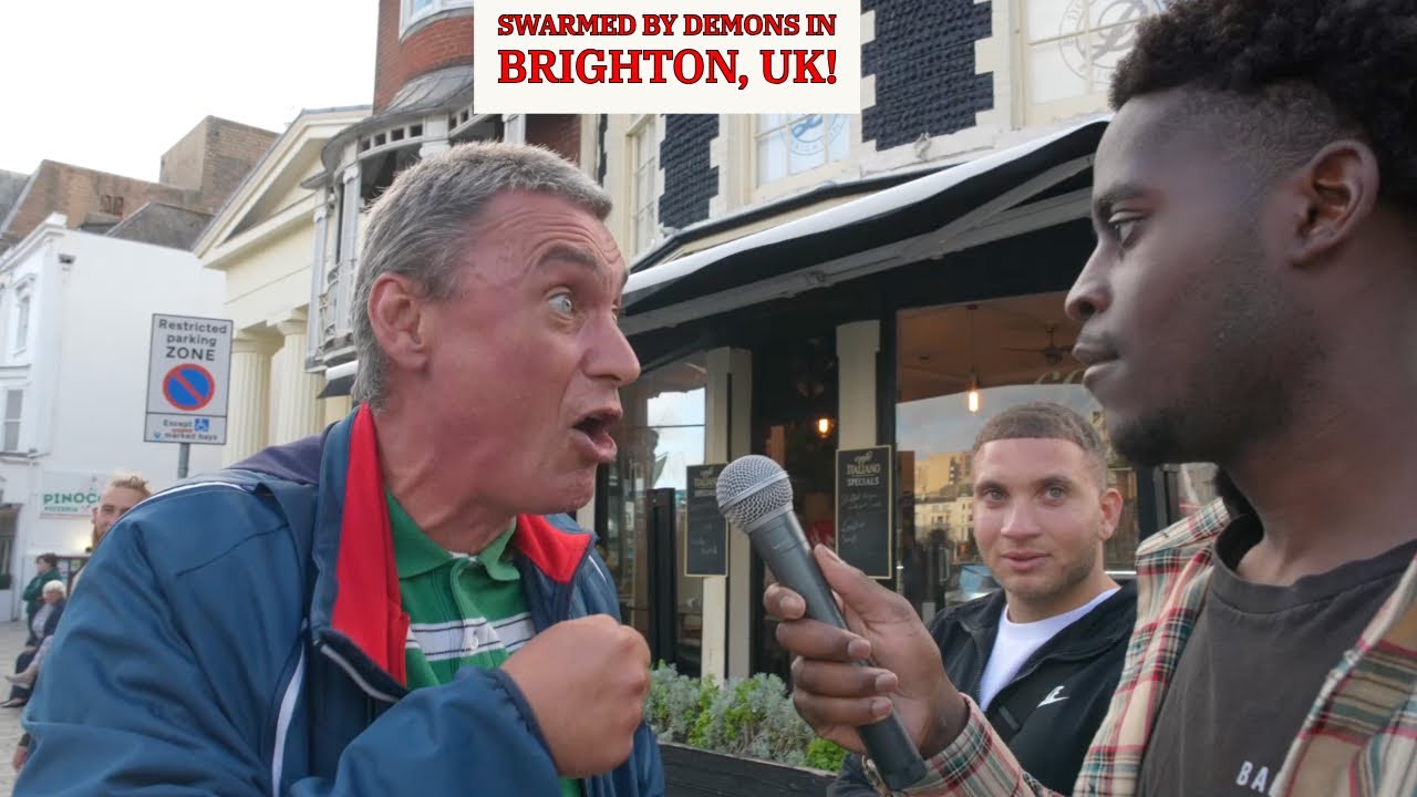 Demon Possessed Man Attacks Christian Preacher In The Most Ungodly City In The UK! (Brighton)