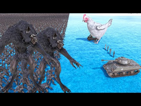 8 SUPER HEROES AGAINST 1,000,000 WEREWOLF !!  Ultimate Epic Battle Simulator 2 | UEBS2