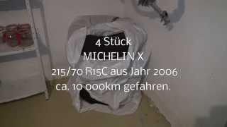 preview picture of video '4 Sommer-Reifen MICHELIN X 215/70R15C von Fiat Ducato VHB 40 €'