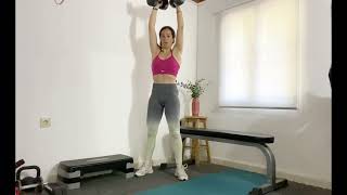 Sentadilla + press mancuerna