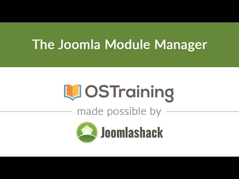 Joomla Beginner Class Lesson 28 The Joomla Module Manager