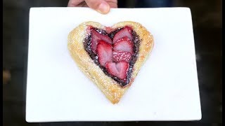 Nutella Heart Puff Pastries: Make VALENTINE'S DAY Easy | One Hungry Mama