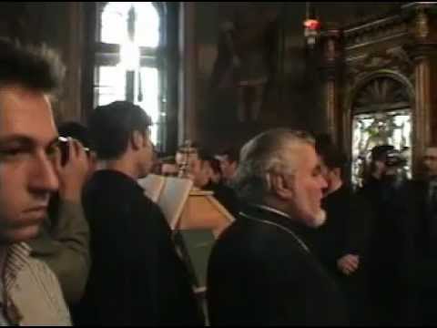 Greek Byzantine Choir - Lycourgos Angelopoulos - Nectarie Protopsaltul - Byzantine Liturgy part 1