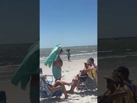 Fort Myers beach TUBA MAN #floridabeach #waves #beach #floridavacation #swimming #fortmyersbeach